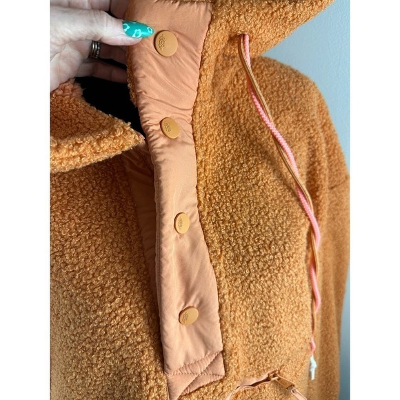 NWOT Free People Fuzzy Was She Fleece Pullover Cooper size XS - Picture 6 of 11